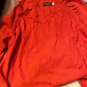 Sweater orange ruffle